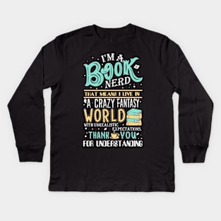 Book Nerd Confession Kids Long Sleeve T-Shirt